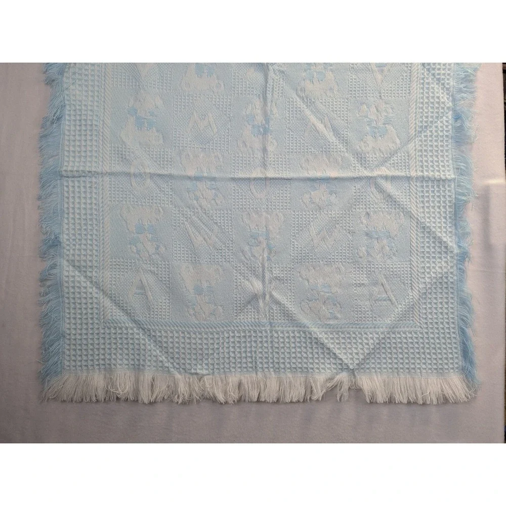 Up Scale Blue Acrylic Baby Blanket‎